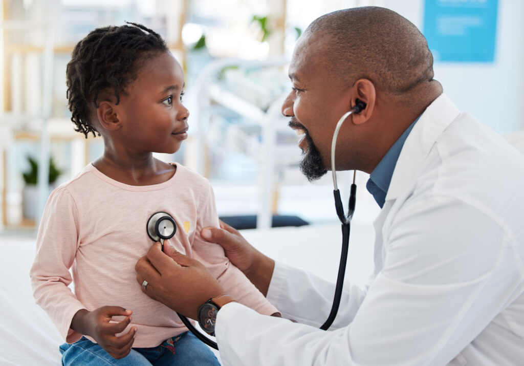 child visting a doctor